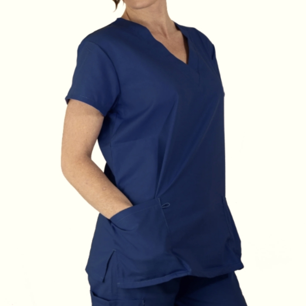 ➕ Green Town 4 Flex Indigo Scrub Top | Size 2X